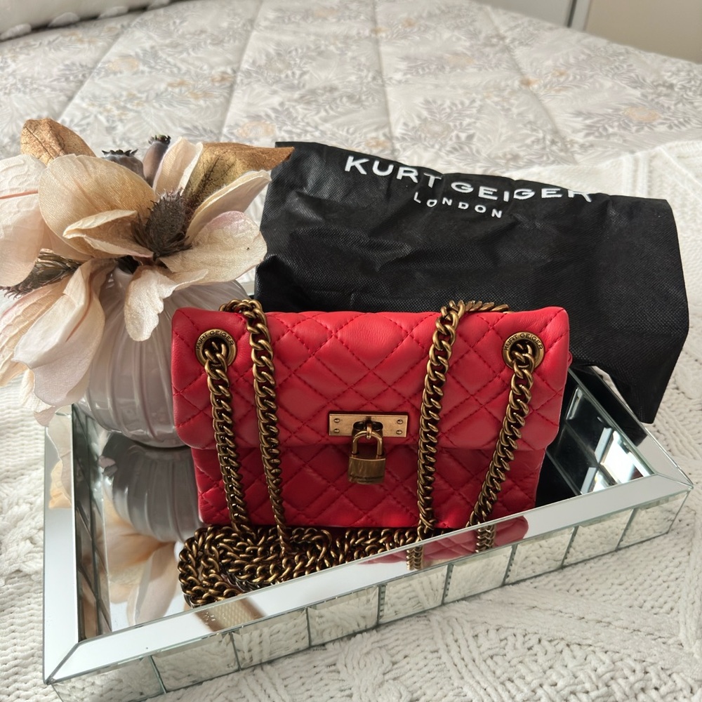 Kurt Geiger London, small red purse, like new!! Barely used, dust bag included